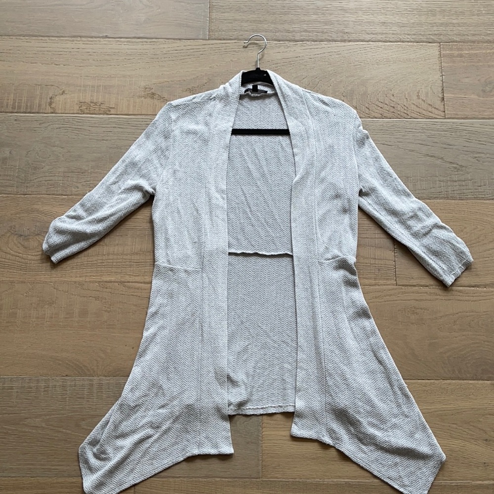 Grey long sweater cardigan